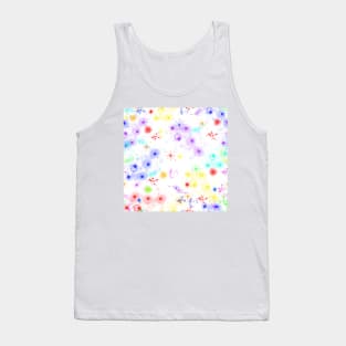 Splatter effect, Brush strokes, neon colors Tank Top